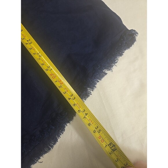 Tommy Bahama Women's Navy Linen St Lucia Boyfriend Shirt Size Small Roll Tab Raw - Picture 12 of 12